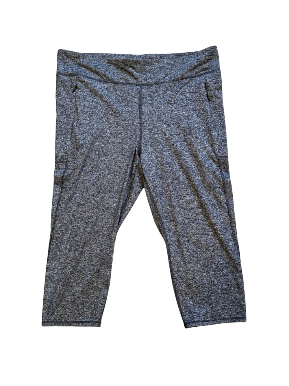J. Jill Petite Heather Gray Out & About Capri Leggings Large